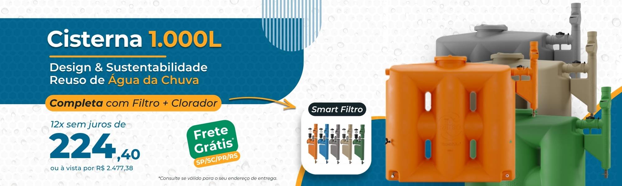 banner Cisterna 1000L Aparente em 12x
