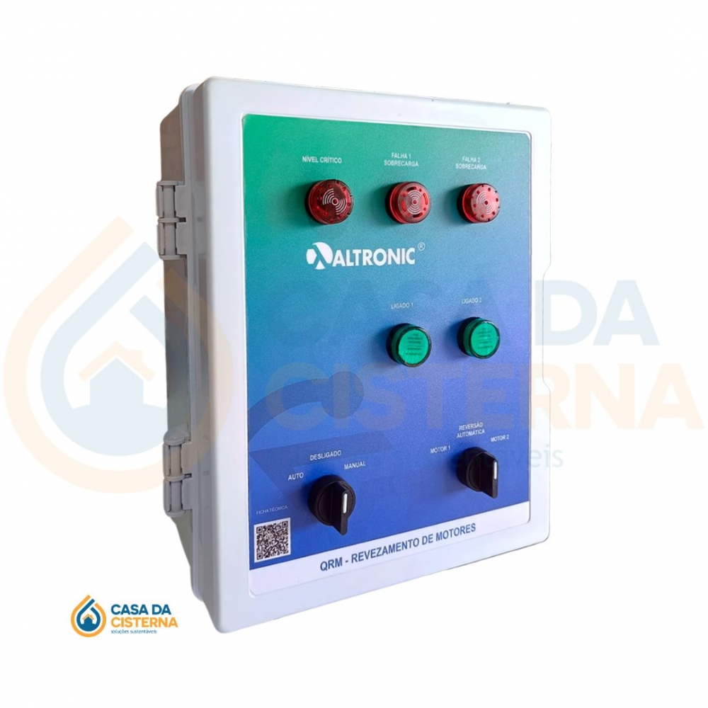 imagem Quadro de Comando Revezamento de Motores Altronic QRM05 220V (4-6A) 1CV